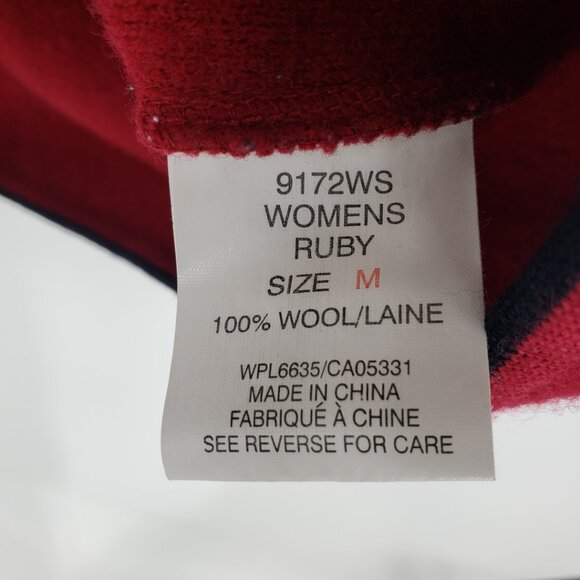 Woolrich Soutache Embroidered Boiled Wool Vest M Womens Reindeer Moose Red Black - Picture 6 of 6